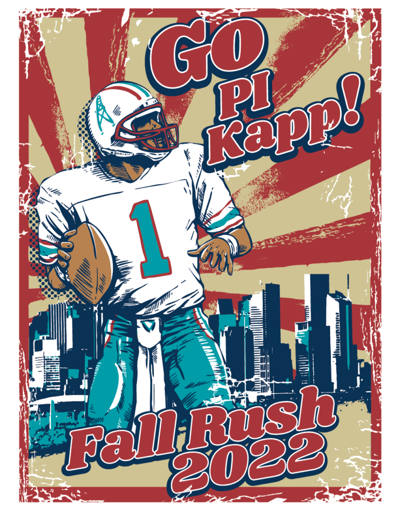Fall Rush shirt design for Pi Kappa Phi.
